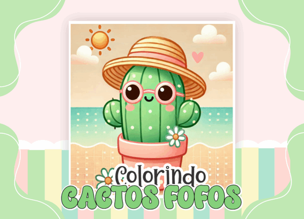 Colorindo Cactos Divertidos